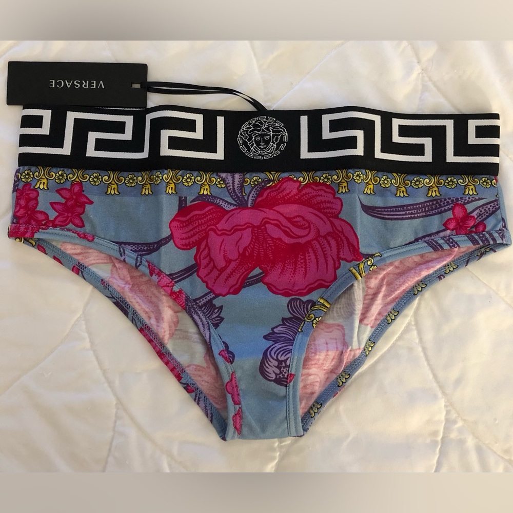 Versace Printed Greca Border Bikini Briefs